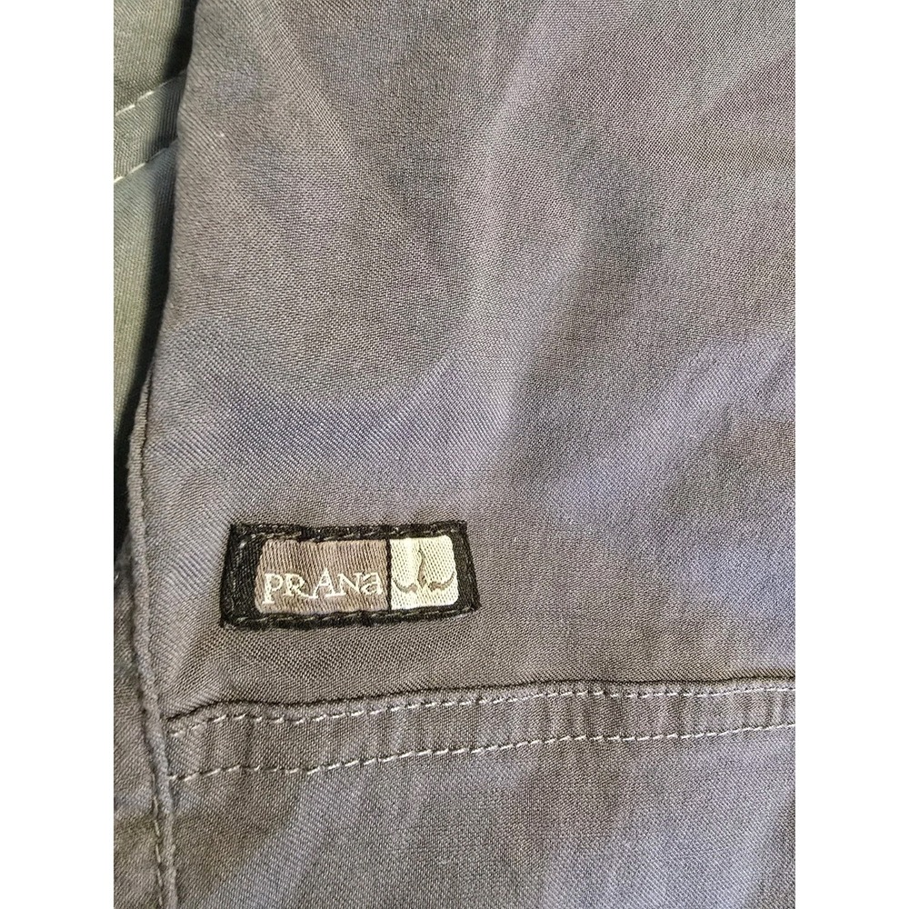 Prana Pants Womens L Gray Capri Lightweight Breathe Stretch Hiking Outdoor - Picture 6 of 9